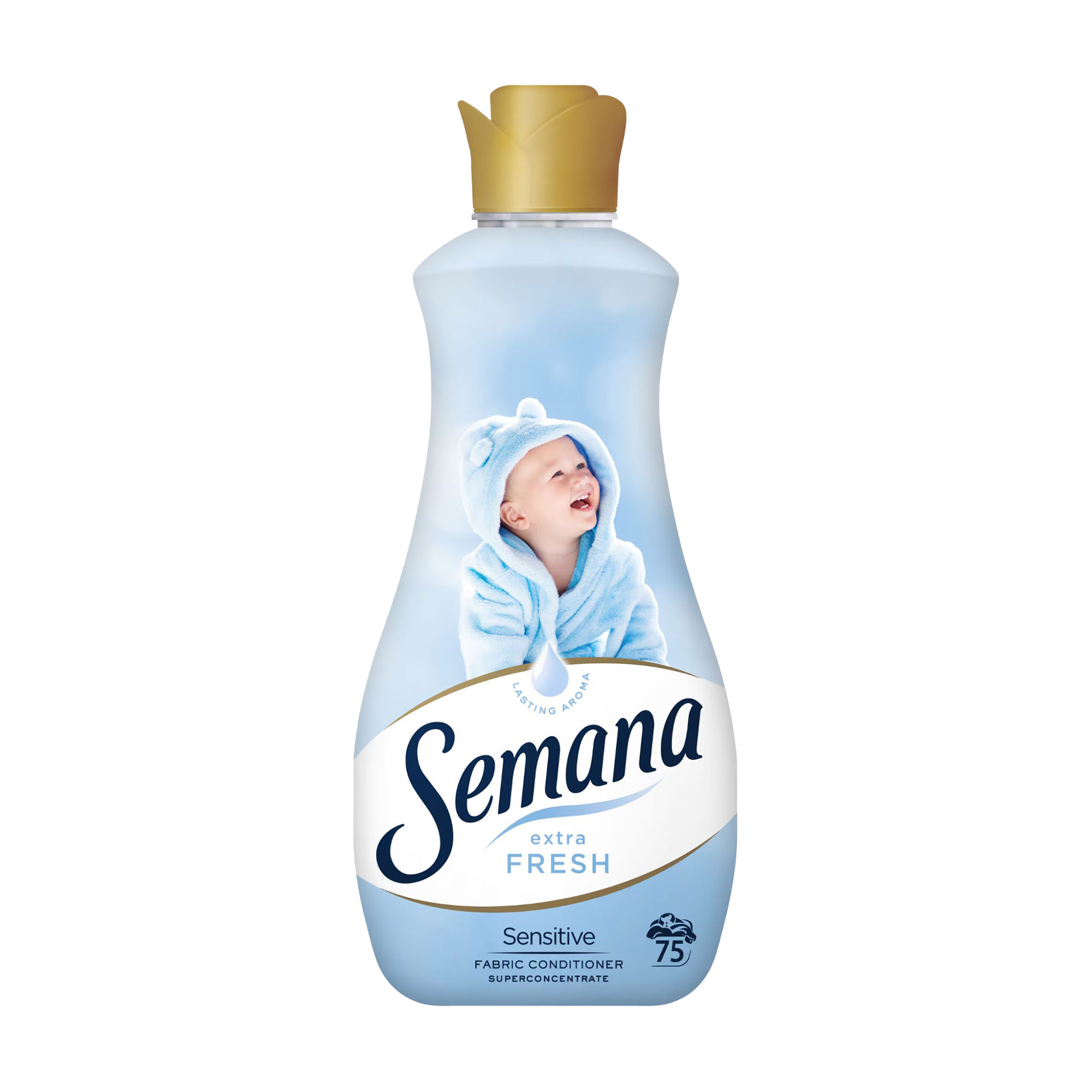 Кондиціонер для тканин Semana Extra Fresh Sensitive, 75 циклів прання, 1.5 л